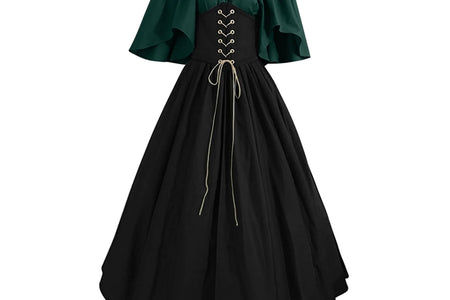 UPPADA Vestidos De Feria Renacentista Para Mujeres Medievales Irlandeses Tradicionales Talla Grande Vestidos Con Volantes Sobre Vestido Corsé Retro Vestido De Cosplay