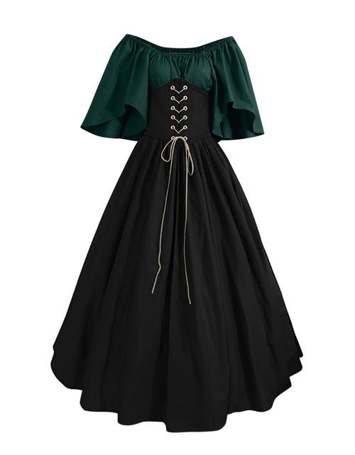 Load image into Gallery viewer, UPPADA Vestidos De Feria Renacentista Para Mujeres Medievales Irlandeses Tradicionales Talla Grande Vestidos Con Volantes Sobre Vestido Corsé Retro Vestido De Cosplay
