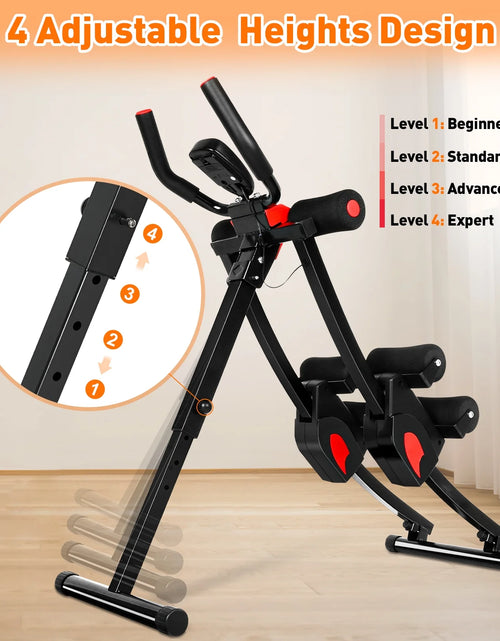 Load image into Gallery viewer, Máquina Fitness Abs, 4 Niveles De Resistencia Ajustables Equipo De Entrenamiento Abs Para Gimnasio En Casa, Entrenador Abs Ajustable En Altura, Equipo De Fitness Plegable. Capacidad De Peso De 440 Libras

