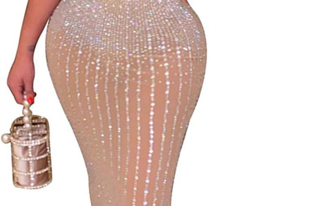 Women Long Sleeve Birthday Dresses Sexy Hot Diamond Process Sexy Dress Party Club Night Dress