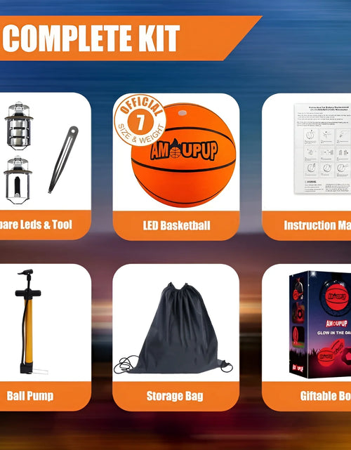 Load image into Gallery viewer, Brillan En La Oscuridad Regalos Deportivos De Baloncesto Iluminan Cosas Geniales De Baloncesto Led Con Luces Led Y Baterías Preinstaladas: Regalos Para Niños Buenas Ideas De Regalos Para Adolescentes, Niños Y Niñas
