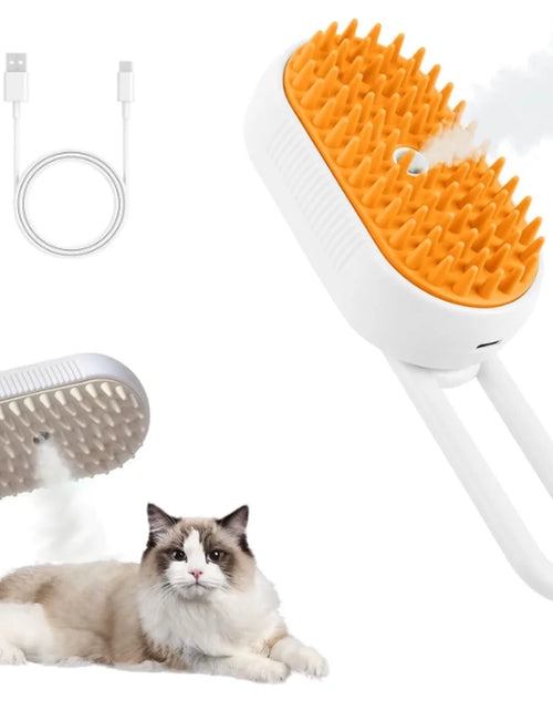 Load image into Gallery viewer, Cepillo De Vapor Para Gatos Autolimpiante 3 En 1 Actualizado: Cepillo Cálido Autolimpiante Para Gatos Con Cobertizo De Masaje Para Perros Y Gatos
