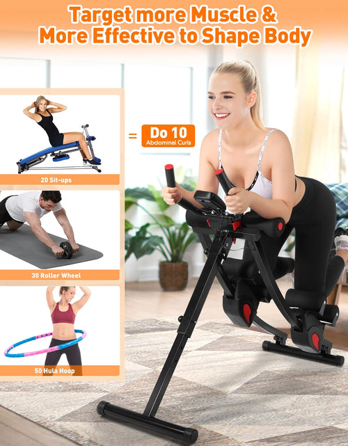 Load image into Gallery viewer, Máquina Fitness Abs, 4 Niveles De Resistencia Ajustables Equipo De Entrenamiento Abs Para Gimnasio En Casa, Entrenador Abs Ajustable En Altura, Equipo De Fitness Plegable. Capacidad De Peso De 440 Libras
