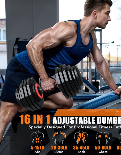 Load image into Gallery viewer, Juego De Mancuernas Ajustables De 160LB (80Lbs*2), 16 En 1 De Selección Rápida, Pesas Ajustables De 5-80Lbs Para Entrenamiento En Casa De Cuerpo Completo
