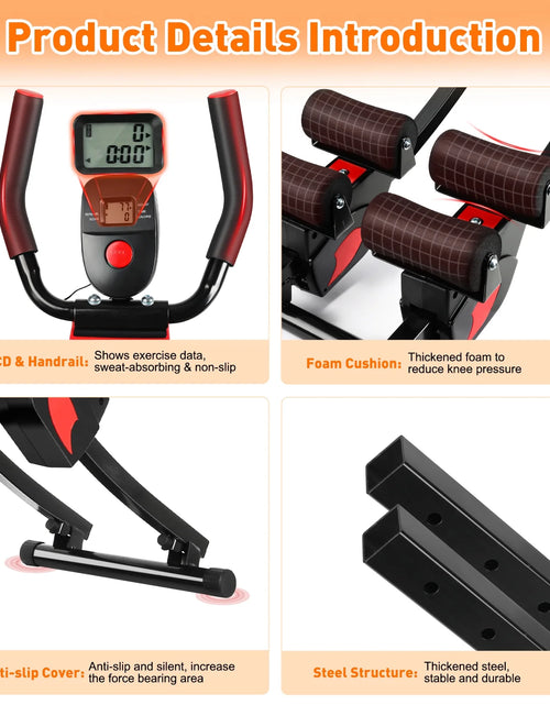 Load image into Gallery viewer, Máquina Fitness Abs, 4 Niveles De Resistencia Ajustables Equipo De Entrenamiento Abs Para Gimnasio En Casa, Entrenador Abs Ajustable En Altura, Equipo De Fitness Plegable. Capacidad De Peso De 440 Libras
