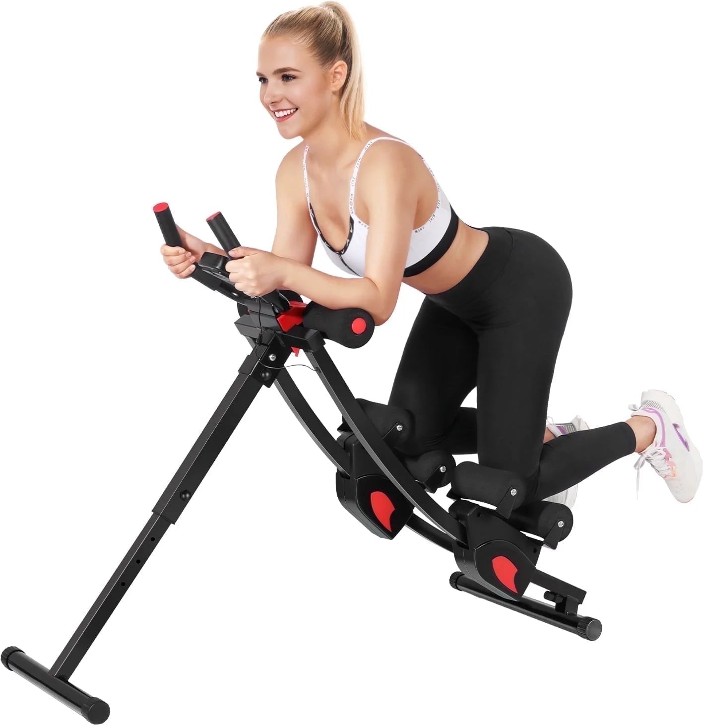 Máquina Fitness Abs, 4 Niveles De Resistencia Ajustables Equipo De Entrenamiento Abs Para Gimnasio En Casa, Entrenador Abs Ajustable En Altura, Equipo De Fitness Plegable. Capacidad De Peso De 440 Libras