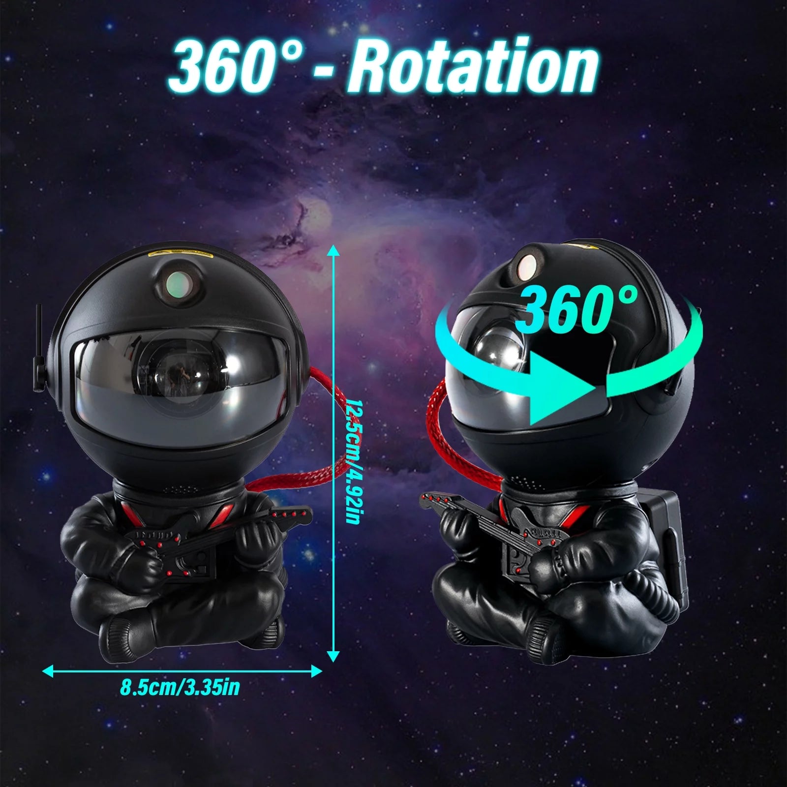 Astronaut Galaxy Projector, 8 Nebula Effects Galaxy Star Projector with Smare Remote Control, 360° Rotation Night Light for Valentines Day Gift/Birthday Gifts for Family, Friends