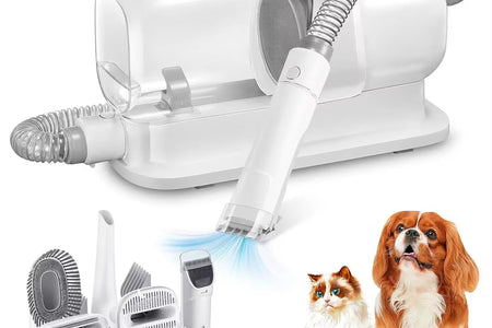 Dog Grooming Vacuum & Pet Grooming Kit with 2.3L Capacity Larger Pet Hair Dust Cup Dog Brush Vacuum for Pet Hair Vacuum Cleaner