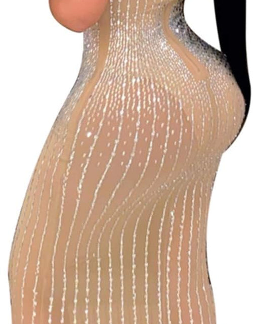 Load image into Gallery viewer, Women Long Sleeve Birthday Dresses Sexy Hot Diamond Process Sexy Dress Party Club Night Dress
