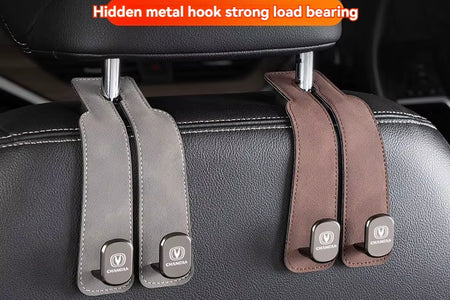 Luxury Suede Double Hook Organizer – Premium Rear Seat Backrest Hook for Changan CS Series & Eado