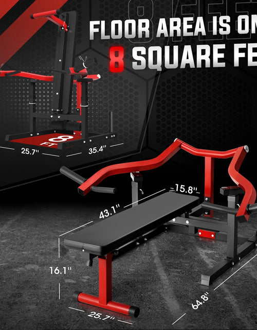 Load image into Gallery viewer, Máquina De Prensa De Pecho, Capacidad De 1250 Lbs Con Brazos Convergentes Independientes, Banco De Fitness Ajustable De Inclinación Plana Para Gimnasio En Casa

