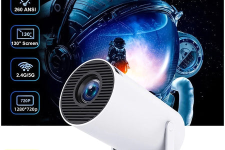Mini HY300 Projector with Android 12 2GB RAM 16GB ROM WIFI 6, Max 4K, Bluetooth Video Projectors