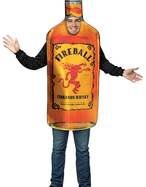 Load image into Gallery viewer, Fireball Botella Disfraz De Halloween Para Hombre Y Mujer Adulto Talla Única, Naranja
