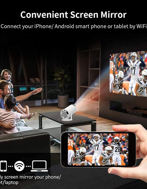 Load image into Gallery viewer, Mini HY300 Projector with Android 12 2GB RAM 16GB ROM WIFI 6, Max 4K, Bluetooth Video Projectors
