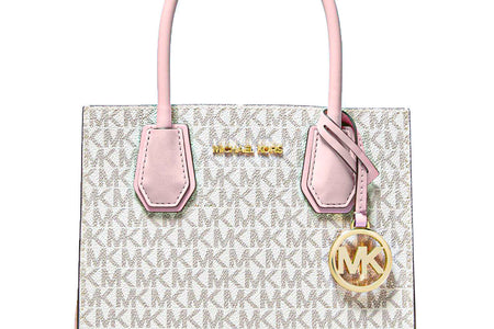 Michael Kors Mercer Messenger Medium Crossbody Bag Vanilla Powder Blush