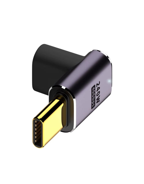 Load image into Gallery viewer, USB 4.0 PD 240W 8K 60Hz Charger Connector for Macbook 40Gbps High Speed USB C OTG U-Shape Straight Angle Male to Female Adapter
