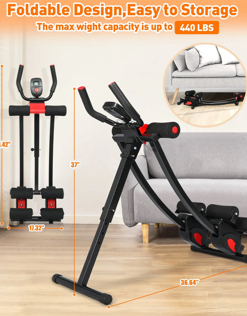 Load image into Gallery viewer, Máquina Fitness Abs, 4 Niveles De Resistencia Ajustables Equipo De Entrenamiento Abs Para Gimnasio En Casa, Entrenador Abs Ajustable En Altura, Equipo De Fitness Plegable. Capacidad De Peso De 440 Libras
