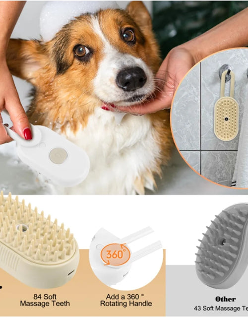 Load image into Gallery viewer, Cepillo De Vapor Para Gatos Autolimpiante 3 En 1 Actualizado: Cepillo Cálido Autolimpiante Para Gatos Con Cobertizo De Masaje Para Perros Y Gatos
