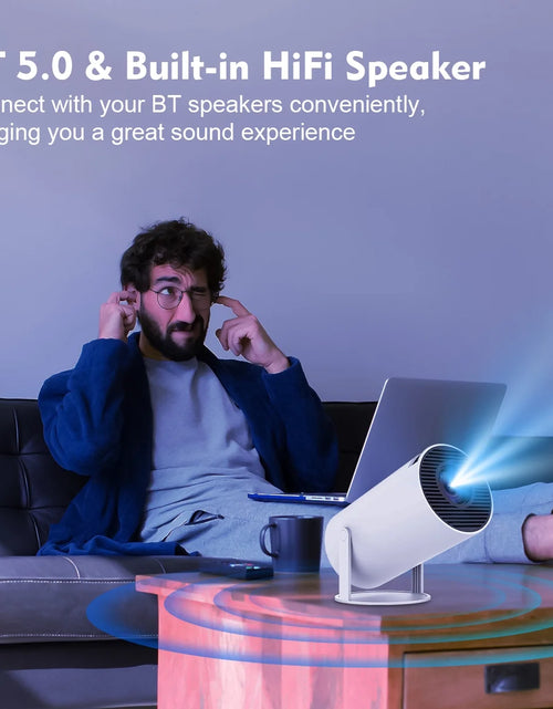 Load image into Gallery viewer, Mini HY300 Projector with Android 12 2GB RAM 16GB ROM WIFI 6, Max 4K, Bluetooth Video Projectors
